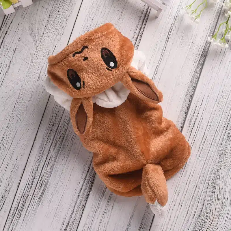 Pokemon Dog Costumes Anime Eevee Cosplay Pet Clothing Kawaii Plush Insulation Coat Poodle Clothing Anime Pet Supplies Gifts 1