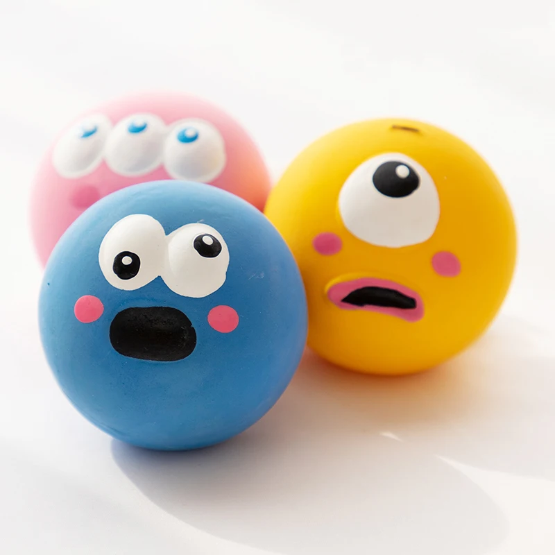 Pet Squeaky Toys Pet Ball Toys Dog Chewing Rubber Ball Cleaning Tooth Dog Chew Toy For Dogs Bite Resistant Sounder Pet Supplies 1