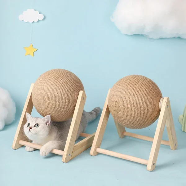 Cat Scratching Ball Toy Kitten Sisal Rope Ball Board Grinding Paws Toys Cats Scratcher Wear-resistant Pet Furniture supplies 4