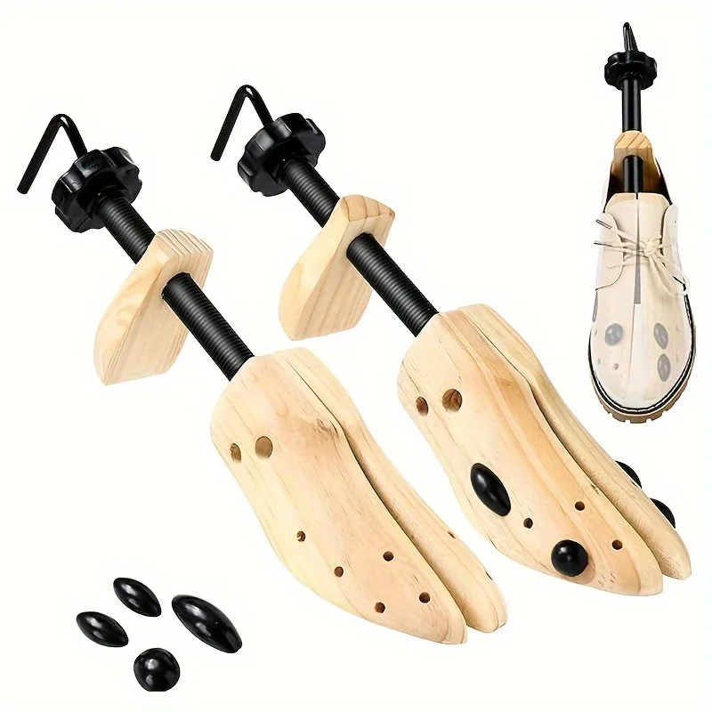 1Pc Shoe Stretcher Women and Men's Shoe Widener - Wooden Expander for Wide Feet, Bunions or Calluses Wooden Shoe Stretcher 1