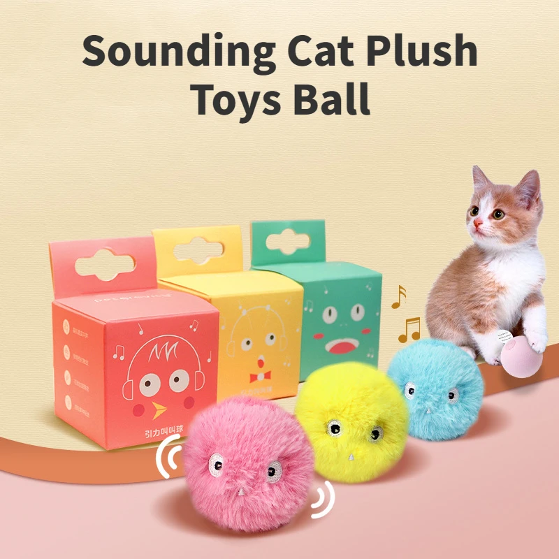 Cat Toys Smart Interactive Ball Catnip Cat Training Toy Pet Playing Ball for Cats Kitten Kitty Pet Squeaky Toy Supplies Products 1