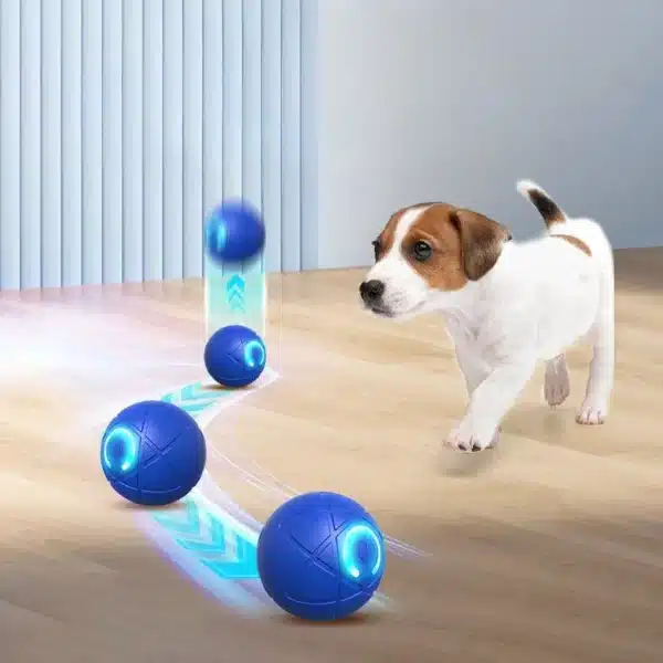 Smart Dog Toy Ball USB Automatic Moving Bouncing Ball Dog Toy Rechargeable Bite-Resistant Dog Ball Electric Interactive Pet Toy 2