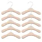 10 Pieces Wooden Pet Apparel Hangers Wooden Portable Clothes Hanger Durable Gift 1