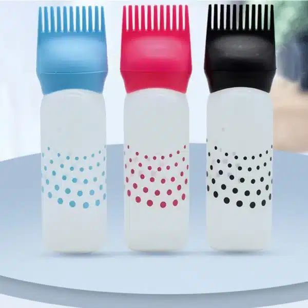 160ml Refillable Hair Coloring Bottle Applicator Comb Plastic Dyeing Shampoo Hair Comb Bottle Salon Hair Coloring Tools Supplies 5
