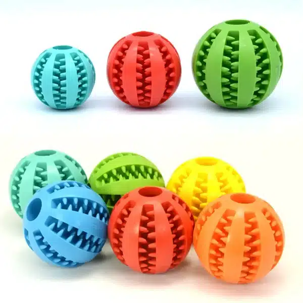 Silicone Pet Dog Toy Ball Interactive Bite-resistant Chew Toy for Small Dogs Tooth Cleaning Elasticity Ball Pet Products 5/6/7cm 3