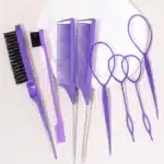 8PCS hair styling comb set, teasing hair brush, pointed tail comb edge brush, hair tail tool weaving tool ring 1