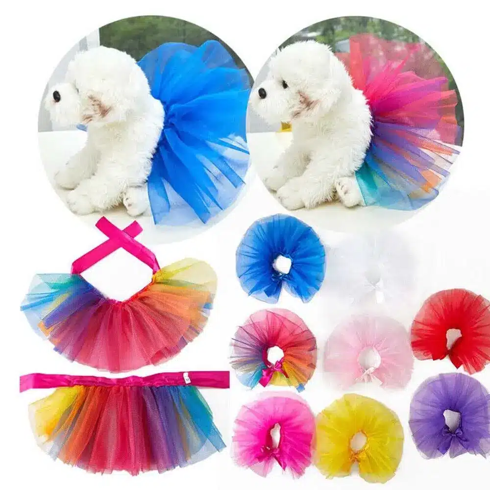 Fashion Tutu Dress Teddy Schnauzer Puppy Pet Costume Apparel Dog Dress Dog Skirts Pet Supplies Puppy Clothes 1