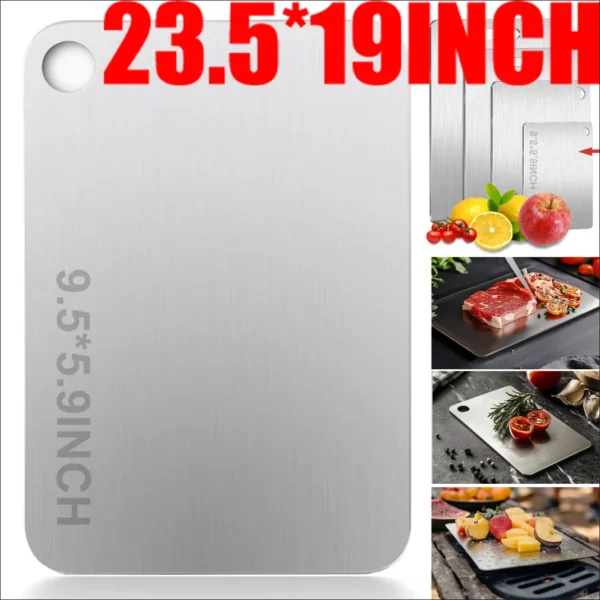 Board Kitchen Titanium Cutting Boards For Stainless 304Steel Thickened Double-Sided Non-Slip Durable Portable FruitMeat Chopping 1