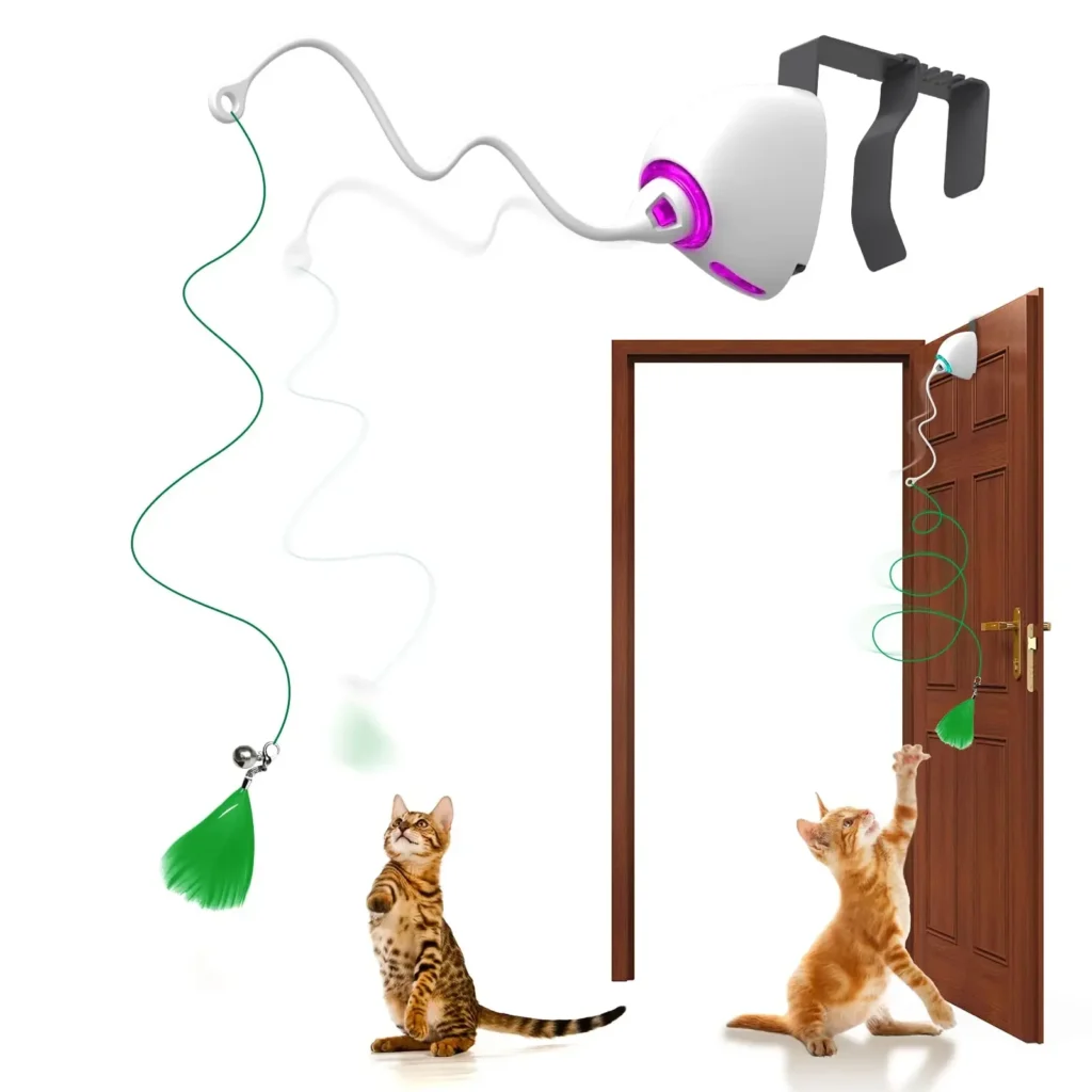 Electric Cat Toy Rope Automatic Teaser Cat String Toys Hanging Door Interactive Kitten Game Toy Random Swing Cat Catching Sticks 1