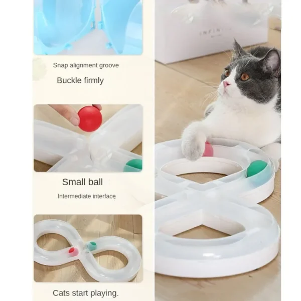 Household Cat Toy Turntable Cat Teasing Set Small Cat Tunnel Sports Stick Supplies Practice Focus Meet Nature Pet  turntable 4