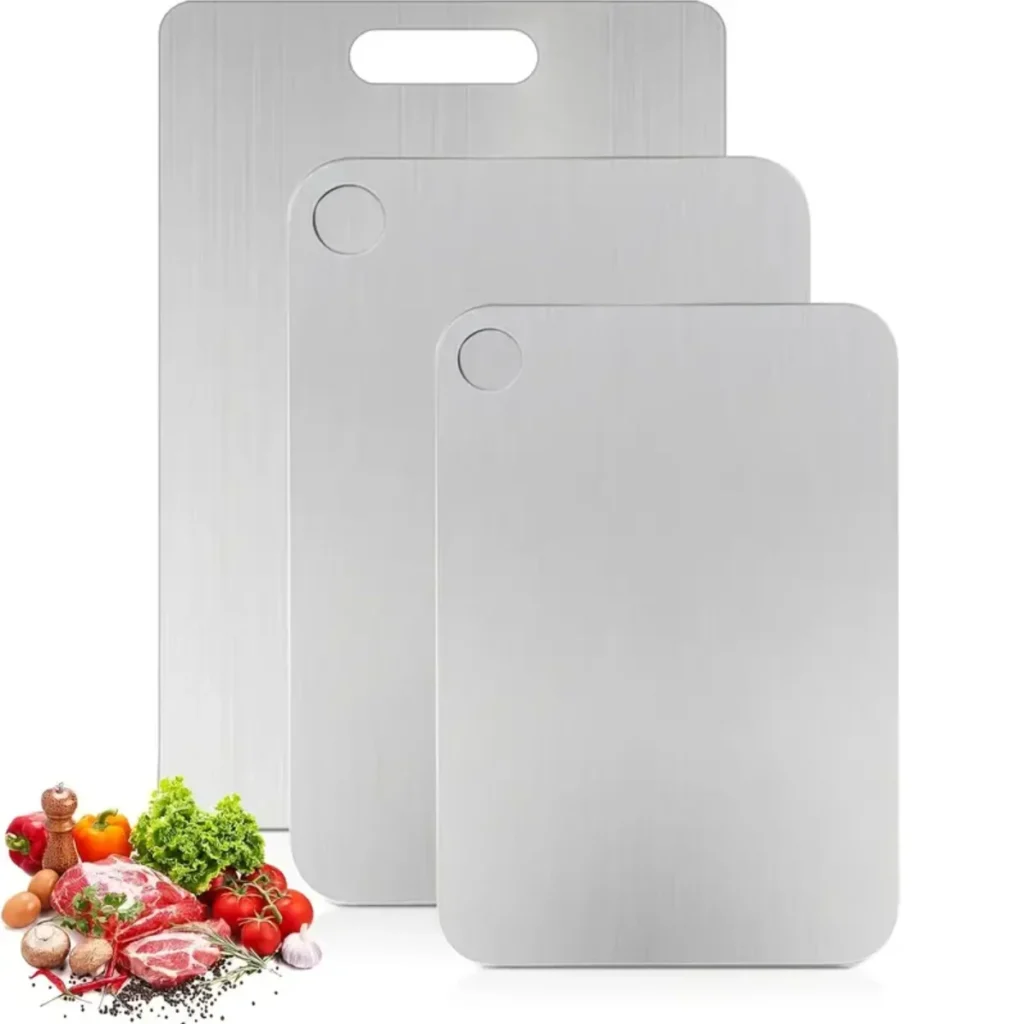 Board Kitchen Titanium Cutting Boards For Stainless  304 Steel Thickened Double-Sided Food Grade Portable Fruit Meat Chopping 1