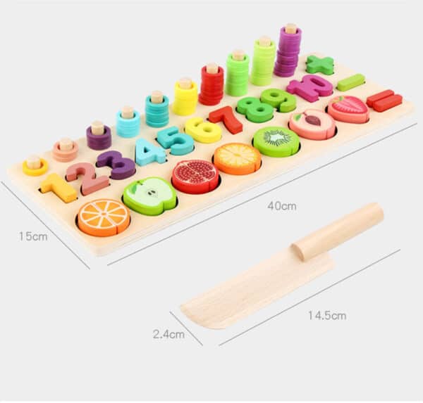 Children's fruit logarithmic board puzzle building blocks - Image 4