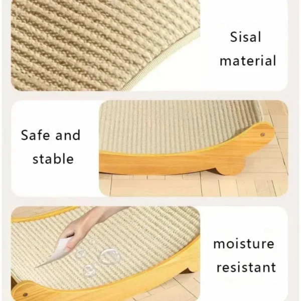 Wooden Cat Scratching Pads Multifuction Cats Sleeping Bed Detachable Wear-resistant Cat Scratch Board Kitten Grinding Cats Toys 5