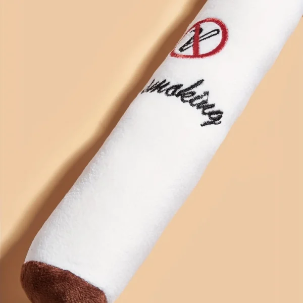 Cigarette Design Pet Plush Toy, "No Smoking" Pet Plush Cigarette ShapeToy, Cool Dogs Relaxing Toys For Dogs And Cats 5