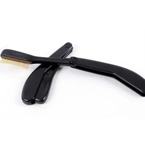 Foldable Ultra-fine Stainless Steel Eyelash Brush Lash Separator Eyebrow Eyelashes Extension Comb Eyelash Curler Makeup Tools 5