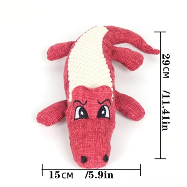 Pet Chew Toys Interactive Cartoon Animal Plush Alligator Shape Dog Sound Toy Gnawing Grinding Teeth Training Supplies 6