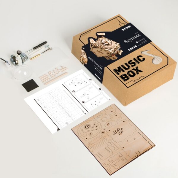 Assembled wooden music box music box - Image 4