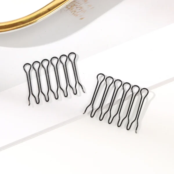 AWAYTR Women Invisible Broken Hair Hairpin Adult Tiara Tools Roll Curve Needle Bangs Fixed Insert Comb Styling Accessories 4