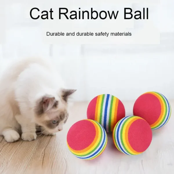 Cat Toy Balls Interactive for Indoor Cats Best Kitten Favorite Gift Soft Foam Ball Chase Quiet Playing Cats Stuff Supplie 4