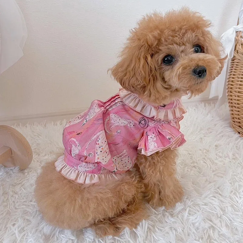 Pet Clothes Pet Apparel Spring Summer Puppy Clothes Dog Clothing Pet Supplies Wholesale Teddy Cat Dress 1