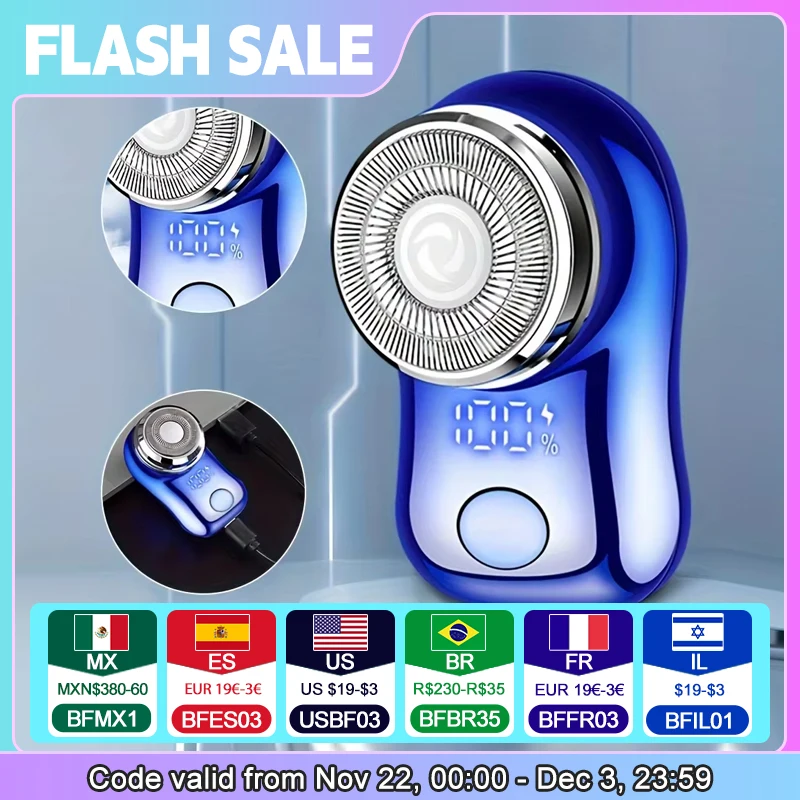 Men's Capsule Electric Shaver, Mini Shaving Portable Electric Shaver, Pocket Type Portable Outdoor Smart Shaver 1