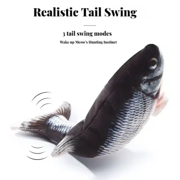 Electric Cat Toy Fish Pet Cat Toys Simulation Fish Swing Kitten Dance Fish Toy Funny Cats Chewing Playing Supplies USB Charging 6