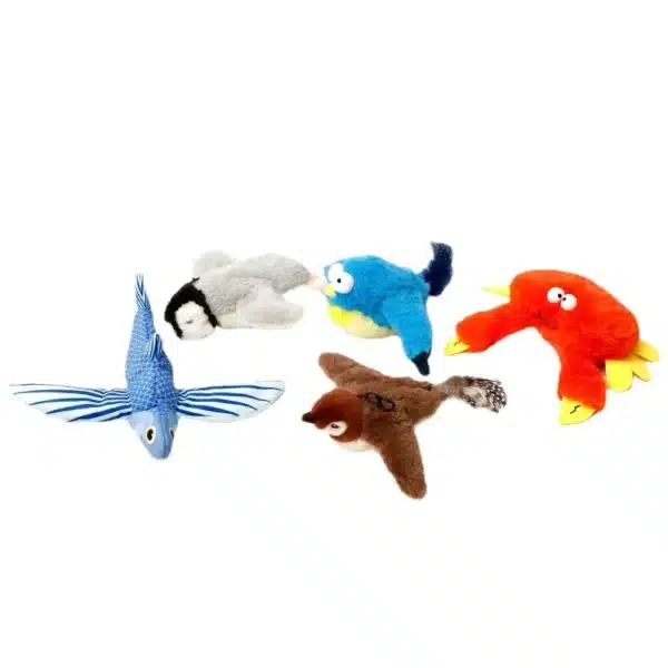 Interactive Cat Toys, Rechargeable Chirping Flapping Bird with Catnip for Indoor Cats, Touch Activated Plush Toys 6