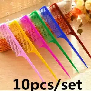 10pcs Pointed Tail Hair Styling Comb Antistatic Hair Dye Brush Barber Steel Needle Pin Rat Tip Combs Barber Accessories 1