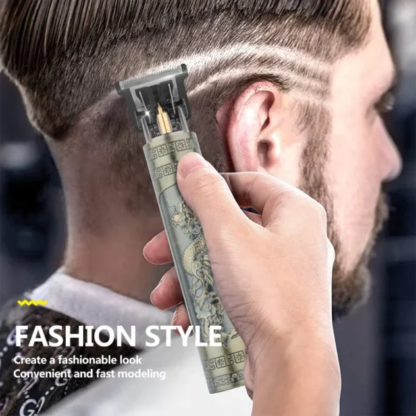 Vintage T9 Electric Hair Cutting Machine Hair Clipper Professional Men Shaver Rechargeable Barber Trimmer for Men Dragon Buddha 5