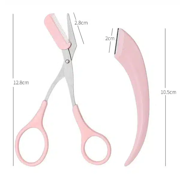 Newest Eyebrow Trimming Knife Eyebrow Face Razor For Women Professional Eyebrow Scissors Comb Brow Trimmer Scraper Accessories 6