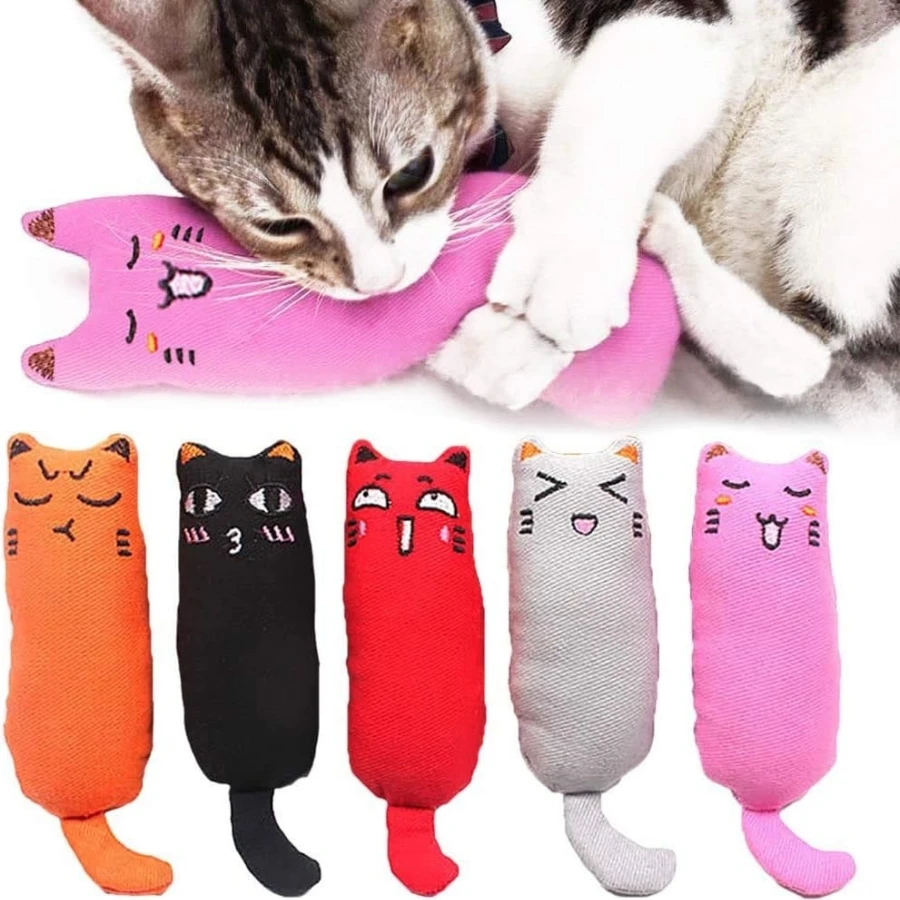 Rustle Sound Catnip Toy Cats Product For Pets Cute Cat Toys For Kitten Teeth Grinding Cat Plush Toy Thumb Pillow Pet Accessories 1