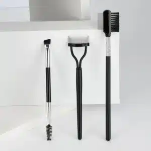 Stainless Steel Eyebrow Curler Eyelash Steel Needle Comb Three-piece Eyebrow Brush and Comb Cutter Set Beauty Tools 1