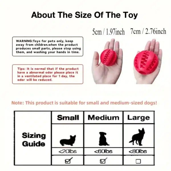Dog Toy Ball Interactive Elasticity Puppy Chew Toy Nontoxic Bite Resistant Dog Pet Food Treat Feeder Chew Tooth Cleaning Ball 4