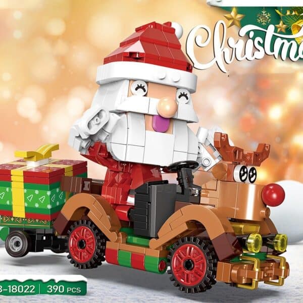 Santa Claus Gingerbread House Building Block Music Box - Image 3