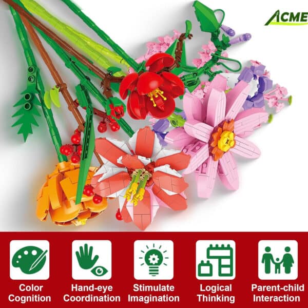Small Particle Bouquet Building Blocks Christmas Blind Box - Image 3