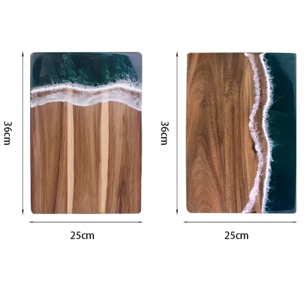 Acacia Wood Cutting Board With Resin Wave & Sea Epoxy Resin Ocean Pan for Kitchen Meal Prep Serving Tray Cheese & cutting Board 6