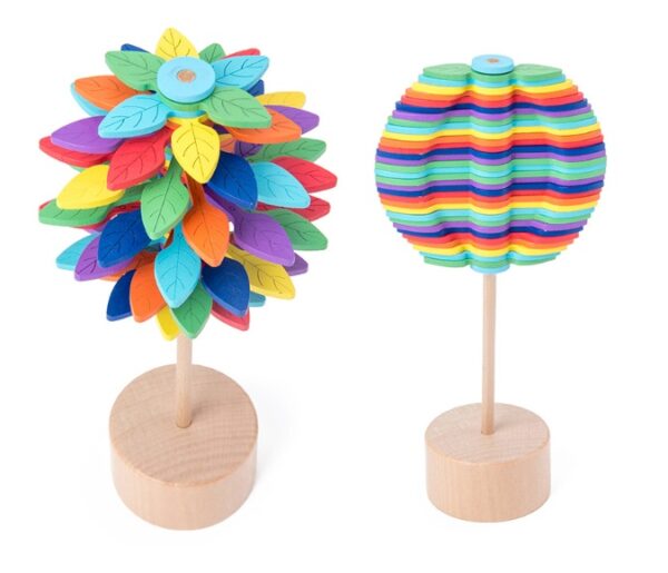 Solid Wooden Rotating Lollipop Fischer Series Creative Ornaments Decompression Toys Decompression Artifact Gyro - Image 10
