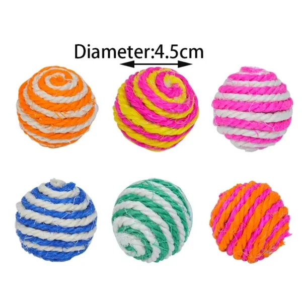 4 PCS Balls Interactive Pet Toys for Cats Kitten Dog Training Playing Chewing (Random Color) 3