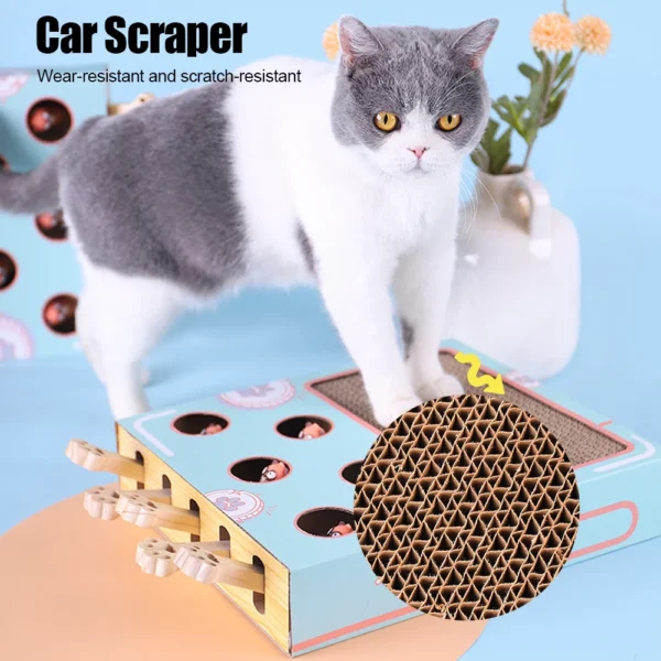 Cat Game Box Maze Interactive Educational Cat Hit Gophers Funny Cat Stick 3 in 1 Cat Toy Chase Hunt Mouse With Scratcher 3