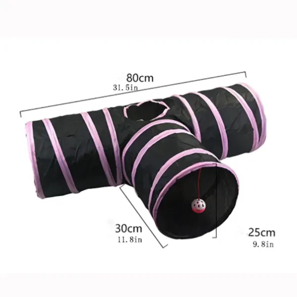 Wear-resistant Cat Play Tunnel Foldable Pet Animal Tunnels with Crinkle Playing Toy for Cats Guinea Pig Rabbits Funny Cat Supply 4