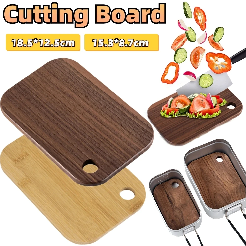 Wooden Cutting Board Mini Fruit Vegetable Chopping Boards Portable Serving Board with Holes for Home Kitchen Camping Block 1