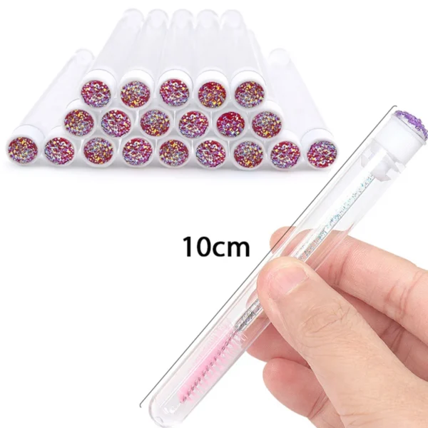 25/50Pcs Eyelash Brush Tubes Crystal Lash Mascara Wands Eyebrow Comb Spoolies Container Lashes Brushes Applicators Makeup Tools 2