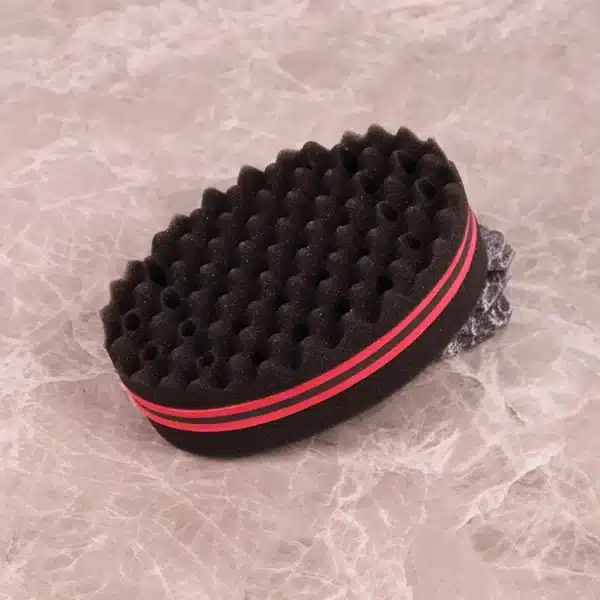 1pcs double-sided magic twist brush sponge hair salon styling oval dual-use perforated curly hair sponge wave hair tool 5