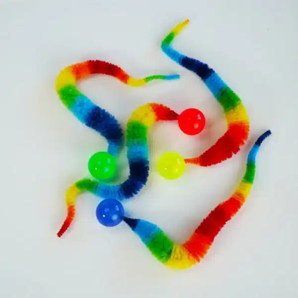 Cat interactive toys Tickle Cat Colorful Bouncing Ball Pet Supplies Puzzle Teasing Indoor Cat Worm Caterpillar Elastic Toy 5