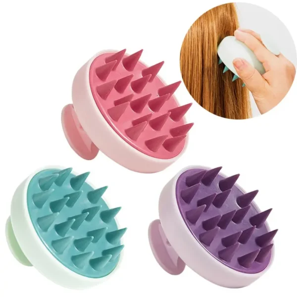 Silicone Shampoo Brush Head Scalp Massage Comb Hair Washing Comb Body Massage Brush Bath Shower Brush Salon Hairdressing Tool 2
