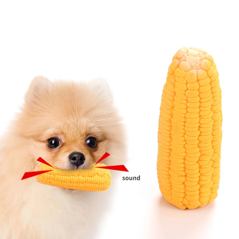 New Pet Toys Squeak Toys Latex Corn shape Puppy Dogs Toy Pet Supplies Training Playing Chewing Dog Toys For Small Dogs 1