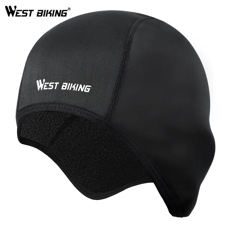 WEST BIKING Winter Cycling Cap Windproof Thermal Ski Helmet Liner Running Skiing Motorcycle Hat Men Women MTB Cycling Headwear 1