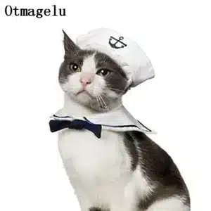 Funny Pet Cat Costumes Cat Dog Rabbit Apparel Clothes For Halloween Cosplay Navy Sailor Costumes Jacket Cloak Dog Accessories 1