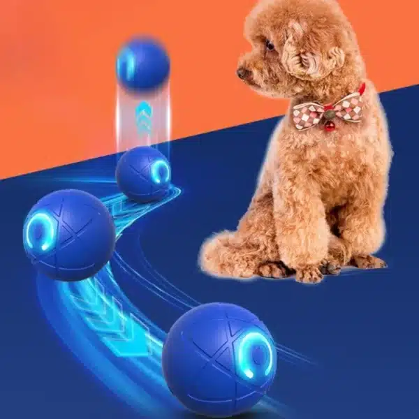 Smart Dog Toy Ball USB Automatic Moving Bouncing Ball Dog Toy Rechargeable Bite-Resistant Dog Ball Electric Interactive Pet Toy 3