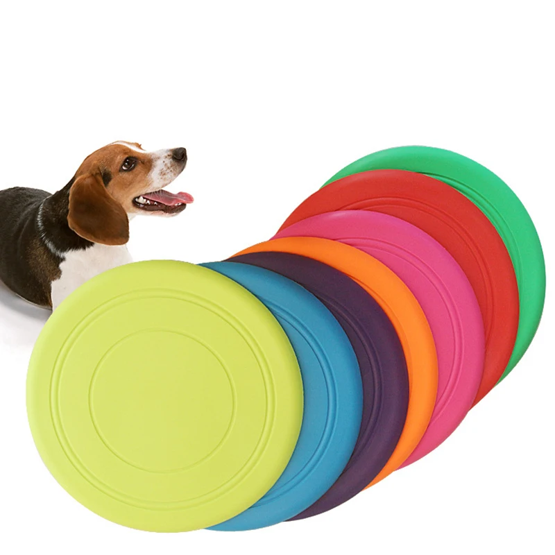 7 Colors Silicone Flying Saucer Funny Dog Cat Toy Dog Game Flying Discs Resistant Chew Puppy Training Interactive Pet Supplies 1